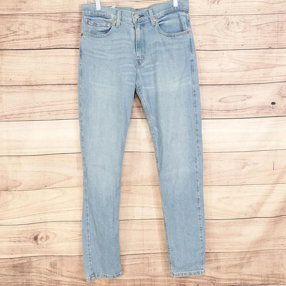 Levis 512 Jeans Mens 31x32 Blue Light Wash Slim Taper Stretch Denim Pants